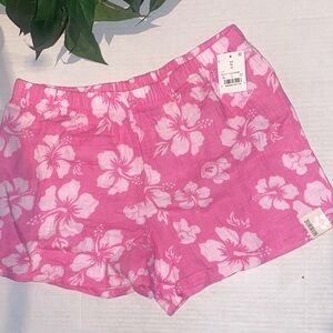 Pink Floral Women Shorts